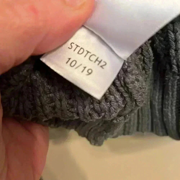 Aeropostale Cropped Chunky Sweater Green with Colorful Stripes XS - Picture 6 of 8